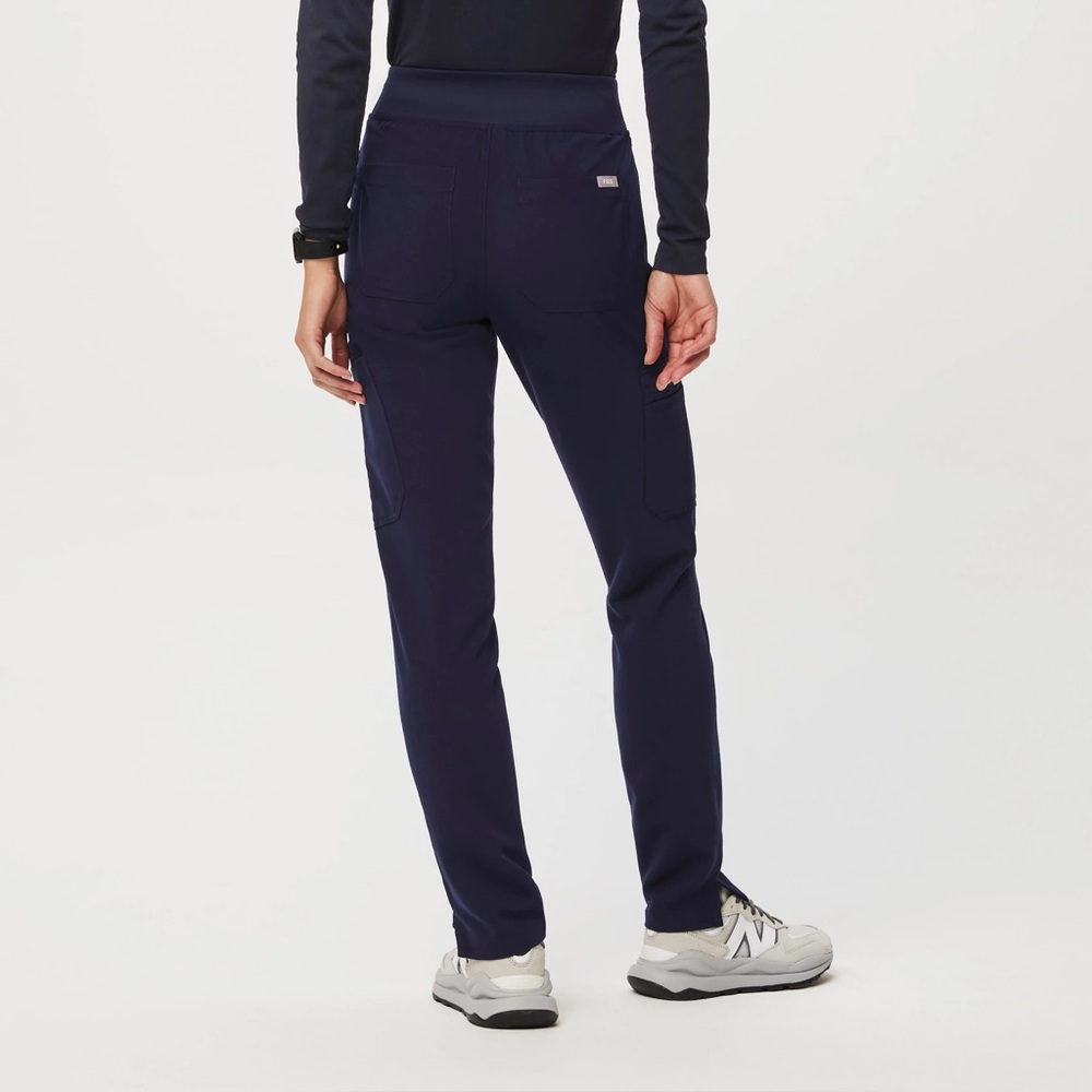 Figs High Waisted Yola Skinny Scrub Pants Large Petite Navy - Picture 2 of 10
